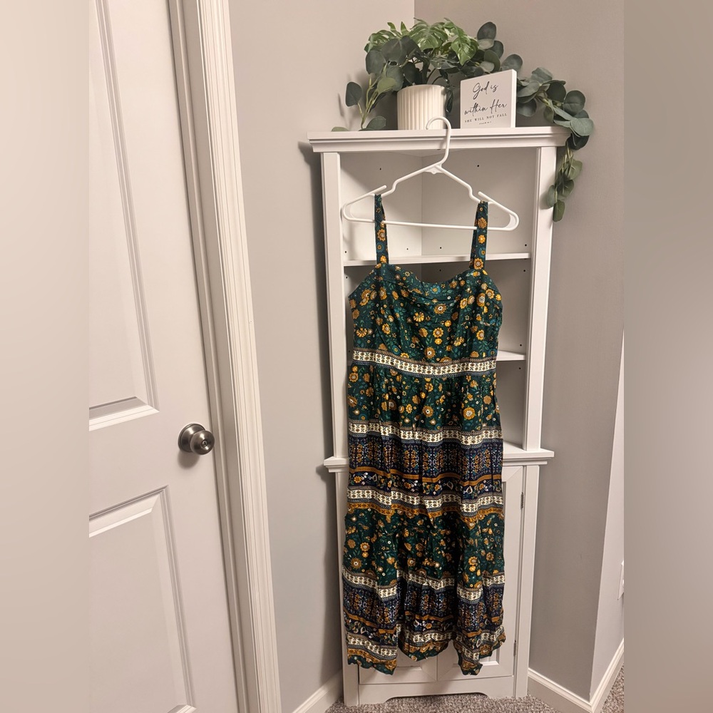 Umgee Blue and Yellow Floral Dress